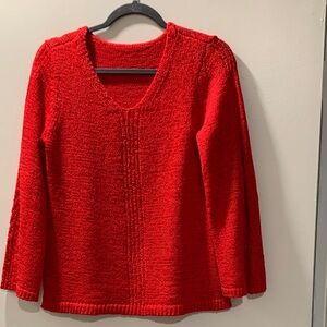 Chico's Red V-Neck Sweater
